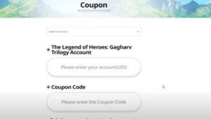 Redeem a gift code in The Legend of Heroes Gagharv