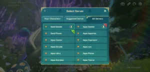 Select Server Location